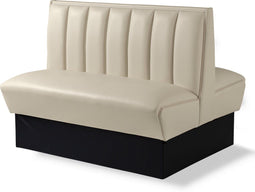 Bel Air Dinerbank Double Booth HW-120DB Off White