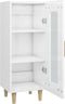 vidaXL - Dressoir - 34,5x34x90 - cm - bewerkt - hout - hoogglans - wit