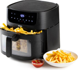 DOMO DO543FR - Airfryer XXL - 8L - 1800W - Kijkvenster - PFAS-vrij - Zwart