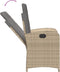 vidaXL - Tuinstoelen - 2 - st - verstelbaar - kussens - poly - rattan - gemengd - beige