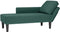 vidaXL - Chaise - longue - met - kussen&rechterarmleuning - fluweel - donkergroen