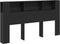 vidaXL - Hoofdbordkast - in - Zwart - Eiken - - - 180x18.5x102.5 - cm