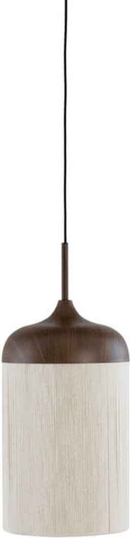 Light & Living Hanglamp Dania - Bruin/Crème - Ø16cm - Modern - Hanglampen Eetkamer, Slaapkamer, Woonkamer