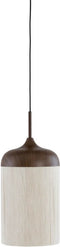 Light & Living Hanglamp Dania - Bruin/Crème - Ø16cm - Modern - Hanglampen Eetkamer, Slaapkamer, Woonkamer
