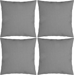 vidaXL - Sierkussens - 4 - st - 50x50 - cm - stof - grijs