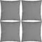 vidaXL - Sierkussens - 4 - st - 50x50 - cm - stof - grijs