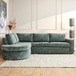 MySofa Bank Alma Groen 2,5-zits + Divan Links