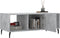 vidaXL - Salontafel - 102x50x40 - cm - bewerkt - hout - betongrijs