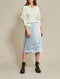 Vila Viril - Oversize V-neck Knit Top - Viscose/Polyamide/Polyester - Wit (Alyssum) Dames Maat - XS