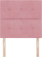 vidaXL - Hoofdbord - met - Knopen - - - Roze - - - 100 - cm - - - Velvet