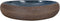 vidaXL - Opzetwasbak - ovaal - 59x40x15 - cm - keramiek - bruin - en - blauw