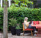 Capi Europe - Vaas elegant laag Groove NL - 34x46 - Zwart - Opening Ø27 - Bloempot voor binnen en buiten - Levenslang garantie - Breukbestendig - 100% Recyclebaar - CO2 Neutraal geproduceerd - KGVBL782