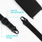 iMoshion Hoesje Geschikt voor iPhone SE (2022) / SE (2020) / 8 / 7 Hoesje Met Koord - iMoshion Color Backcover met koord - Nylon Strap - Zwart