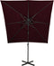 vidaXL - Zweefparasol - met - dubbel - dak - 250x250 - cm - bordeauxrood