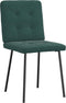 vidaXL - Eetkamerstoelen - 2 - st - fluweel - donkergroen