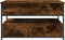 vidaXL - Salontafel - 85x50x50 - cm - bewerkt - hout - en - metaal - gerookt - eiken