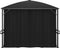 vidaXL - Prieel - met - gordijnen - 400x300x265 - cm - antraciet