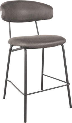 LABEL51 Zack Barkruk - Grijs - Microfiber - Zithoogte 65