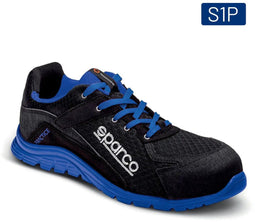 Sparco Practice - Veiligheidsschoenen S1P - Ademend Flexibel - Zwart/Blauw