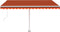 vidaXL - Luifel - automatisch - met - LED - windsensor - 450x350 - cm - oranje - bruin