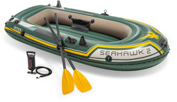 Intex Seahawk 2 - Opblaasbare Boot Set - Inclusief peddels en pomp - Groen