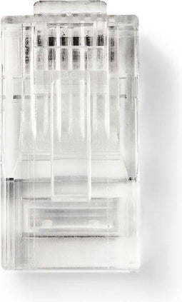RJ45-Connector - Male - Stranded UTP CAT6 - Recht - Verguld - 10 Stuks - PVC - Transparant - Envelop