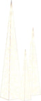 vidaXL - Lichtkegelset - decoratief - LED - warmwit - 60/90/120 - cm - acryl