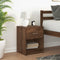 vidaXL - Nachtkastje - met - lade - 40x34x50 - cm - bruin - eikenkleur