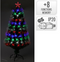 Lumina - Decoratieve glasvezel kerstboom - 60 cm met timer en 8 verlichtingsmodi - meerkleurig