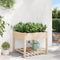 vidaXL - Tuinplanter - met - Rek - 90x90x76 - cm - Massief - Vurenhout