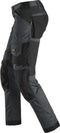 Snickers AllroundWork Stretch Werkbroek 6341 - Standaard werkbroek - 2-weg stretch met 4-weg stretch - Staalgrijs/Zwart - 58