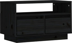 vidaXL - Tv-meubel - 60x35x37 - cm - massief - grenenhout - zwart