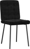 vidaXL - Eetkamerstoelen - 2 - st - fluweel - zwart