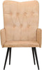 vidaXL Fauteuil canvas crèmekleurig