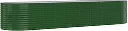 vidaXL - Plantenbak - 396x100x68 - cm - gepoedercoat - staal - groen