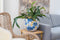 TS Collection - Bloempot Dutch blue - 33x28 - Metaal & Epoxy - Exclusieve woonitems voor binnen - Handgemaakt - Unieke print - Designed by Lammie