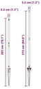 vidaXL - Tuinhekken - met - Spike - 7 - stuks - Ø32 - mm - 170 - cm - Gegalvaniseerd - Staal
