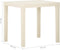 vidaXL - Tuintafel - 79x65x72 - cm - kunststof - wit