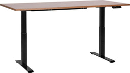 DESTINES - Elektrisch bureau - Donkerhout/Zwart- 160 cm - MDF