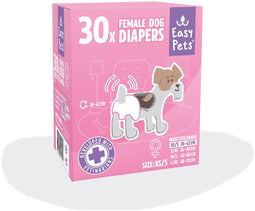 EasyPets Hondenluiers Teef - Wegwerpluiers - Ademend & Comfortabel - XS/S (30 stuks)