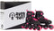 Aventuri Verstelbare Inline Skates - Semi-softboot Skeelers - Verstelbaar Maat 38-41 (L) - Voor Meisjes - Zwart/Roze