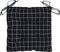 vidaXL - Stoelkussens - 6 - st - 50x50x7 - cm - stof - ruitpatroon - zwart