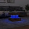 vidaXL - Salontafel - met - LED-verlichting - 50x50x40cm - artisanaal - eikenkleur