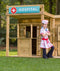 Speelhuisje Leon (SwingKing) | Luxe houten kinderhuisje (4-1) voor Buiten in de Tuin | Ziekenhuis, Politie, Brandweer en Tankstation | Voor Kinderen vanaf 3 Jaar | FSC Hout