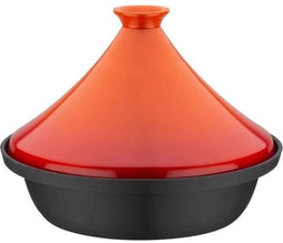 GSW - Tajine - Gietijzer 30 x 22 cm - Keramisch deksel - Inductie - Oranje