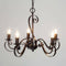 Lucande - kroonluchter - 5 lichts - metaal - H: 43.8 cm - E14 - roestbruin