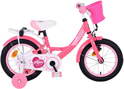 Volare Ashley Kinderfiets - Meisjesfiets - 14 inch - Donkerroze/Wit