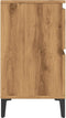 vidaXL - Wastafelkast - 80x33x60 - cm - bewerkt - hout - artisanaal - eikenkleur