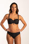 Beachlife Textured Leo - Voorgevormde bikinitop met beugel - Multiway - Grijs/Antraciet/Dierenprint