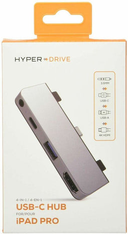 Hyper HyperDrive - 4-in-1 USB-C Hub - HDMI USB-C USB 3.1 audio jack - Grijs